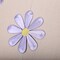 3 Pieces 3" Lavender Daisy Iron On Flower Embroidery Patches for Jackets Crafts Clothing